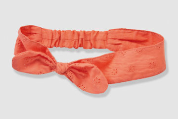 2er-Pack Baby Kopftücher/Stirnbänder orange/weiß