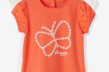 2er-Pack Shirts für Baby Mädchen orange+wollweiß