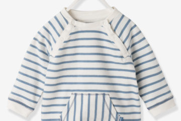 Baby Sweatshirt für Jungen weiß gestreift