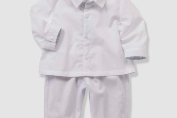 Babyset aus Hemdbody und Hose für Jungen weiß
