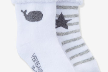 Bio-Kollektion: 2er-Pack Socken für Babys pack grau
