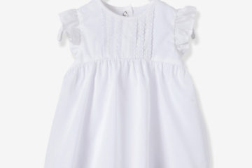 Kleid mit integrierter Babyhose weiß