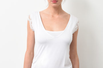 T-Shirt für Schwangerschaft und Stillzeit weiß